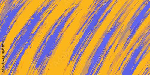 Abstract background with bold yellow and blue brush strokes