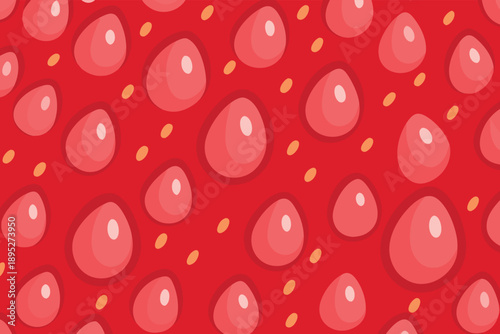 Realistic strawberry skin texture background, fresh fruit surface detail