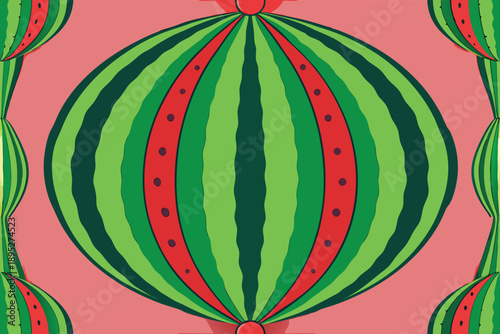 Realistic watermelon skin texture background, fresh fruit surface detail