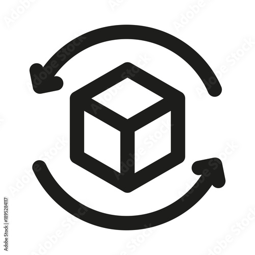Product exchange professional line icon. Professional Line Vector Icon with modern return and replacement concept, minimal clean outline design and scalable transaction symbol