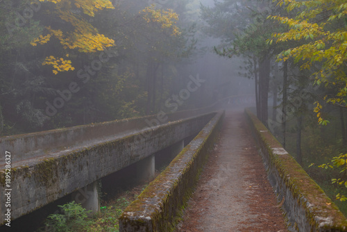 фотографія Damaged Olympic bobsleigh track on Trebevic mountain