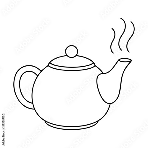 kettle line icon vector on a white background
Vector line icon