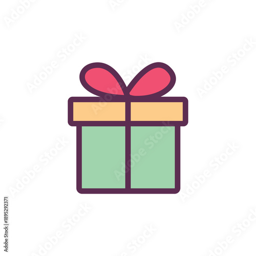 Festive 3d vector illustration of a red gift box with a silk ribbon bow for a Christmas surprise or birthday celebration holiday package design