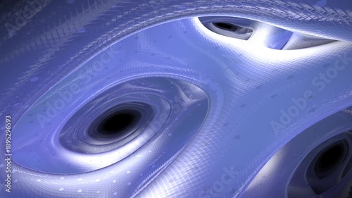 Abstract swirling vortex of energy in a cosmic space with a black hole.