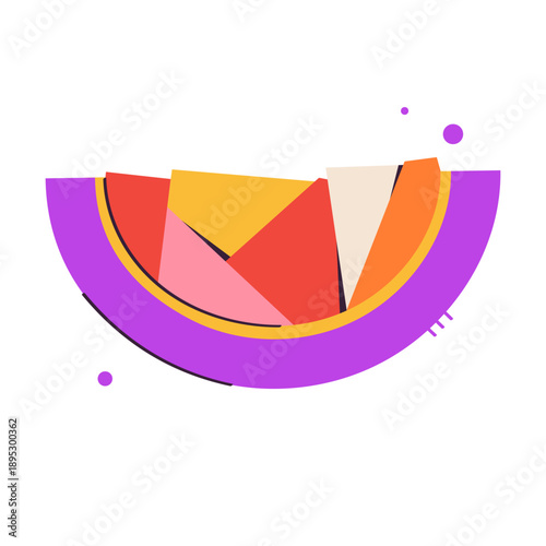 Abstract construction toy shapes