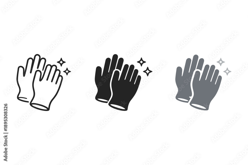 Fototapeta premium Clean Hands Washing Gloves Icon