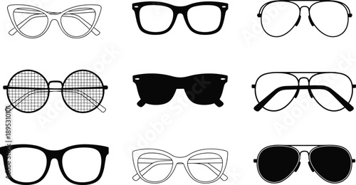 glasses eyewear sunglasses spectacles frames fashion optical vision accessory silhouette retro modern