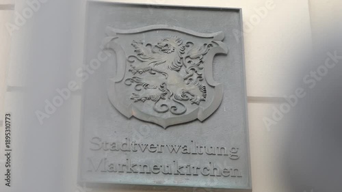 Schrift und Wappen Stadtverwaltung Markneukirchen