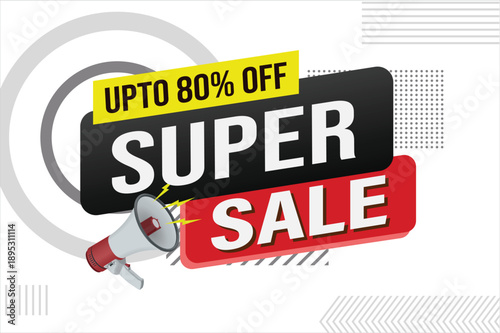 super sale poster banner graphic design icon logo sign symbol social media website coupon

