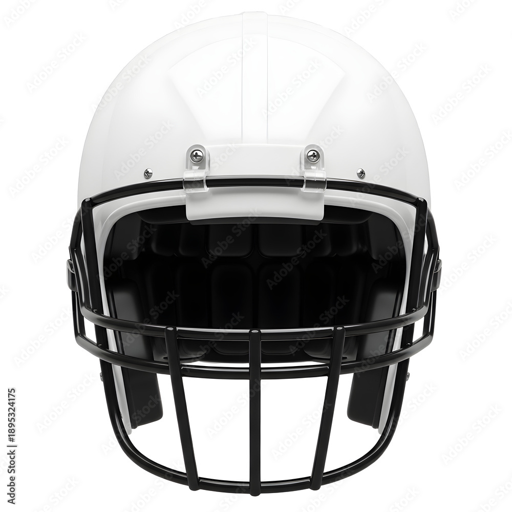 Fototapeta premium White American Football Helmet Isolated on Transparent Background