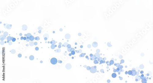 Elegant Abstract Background with Blue Bubbles and Soft Gradient for Modern Design Projects