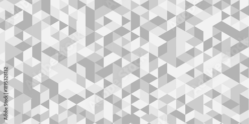 Abstract paper low polygon geometric origami design. white, gray square cube triangulated random cube low polygon triangle textile. abstract corporate banner template creative design.