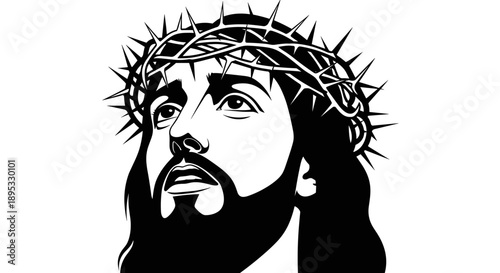 Portrait of Jesus Christ with Crown of Thorns
