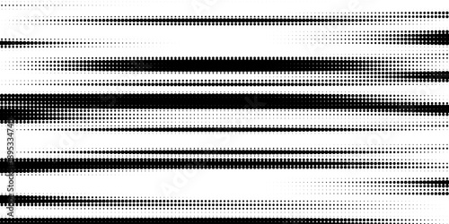 Halftone gradient. Dotted gradient, smooth dots spraying and halftones dot background seamless horizontal geometric pattern vector template set