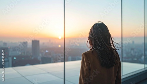silhouette of a woman in the city