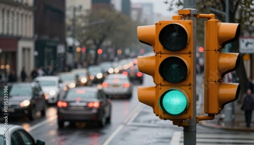 Wallpaper Mural Traffic signal change urban intersection photography cityscape close-up traffic safety principles Torontodigital.ca
