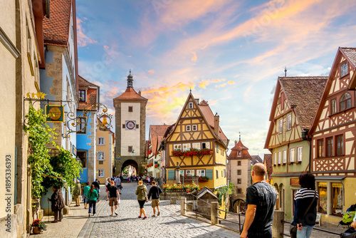 Obraz na płótnie Altstadt, Rothenburg ob der Tauber, Deutschland 