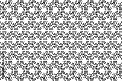 A black and white patterned design with a lot of triangles