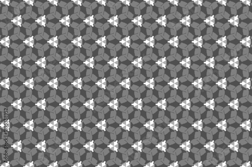 A pattern of triangles in a gray and white color scheme