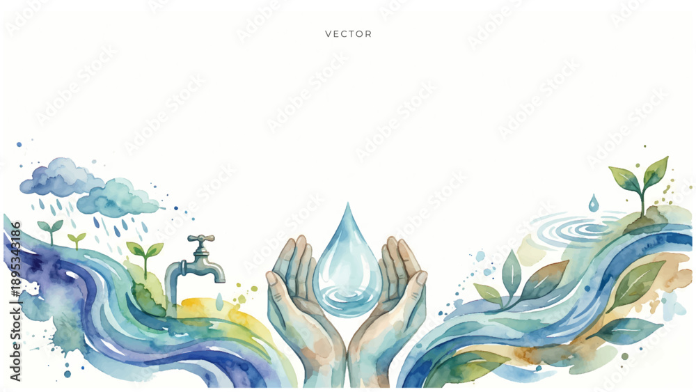 Fototapeta premium world water day, concept background.