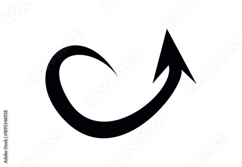 Long arrows icon set . Arrow shape element