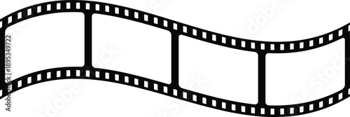 Film strip frame. Classic retro movie reel border and empty photo tape template, showcasing cinema and photography themes.