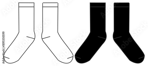 Socks Mockup Template Vector