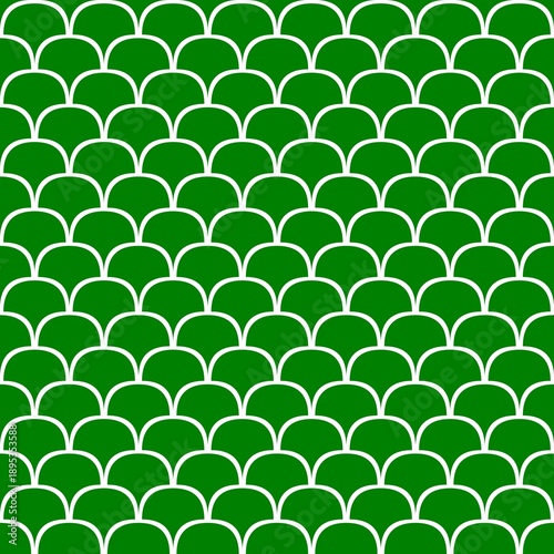 Green scallop pattern abstract background