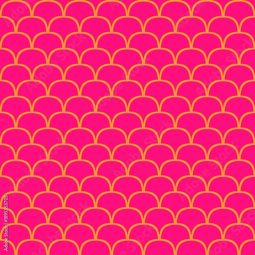 Orange scallop pattern abstract background