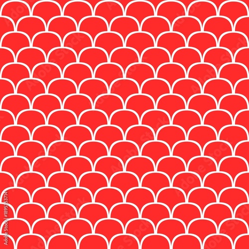 Orange red scallop pattern abstract background
