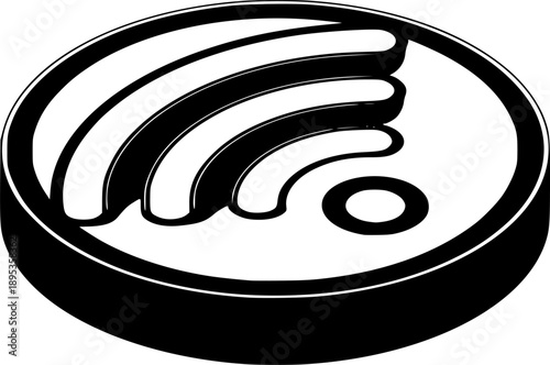 Transparent PNG available
Isometric line icon. 3d vector Black and White WiFi Icon Vector