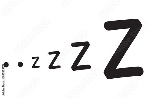 A stylized illustration of the letter Z and zzz sounds representing sleep or snoring