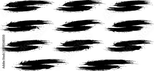 Dynamic Strokes: An evocative artwork with bold black brushstrokes, displaying a compelling texture.