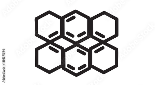Molecular structure of a chemical compound represented by a hexagonal lattice illustration