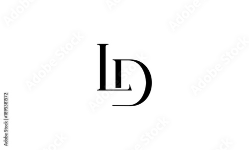LD initial letters logo or LD monogram