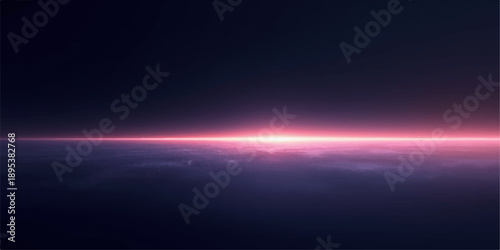 Bright Pink Futuristic Horizon Abstract Background with Smooth Light Glow