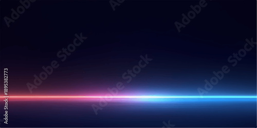 Pink and Blue Futuristic Horizon Abstract Background with Neon Light Glow