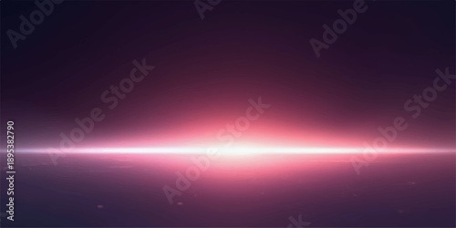 Pink Neon Horizon Abstract Background with Bright Futuristic Energy Glow
