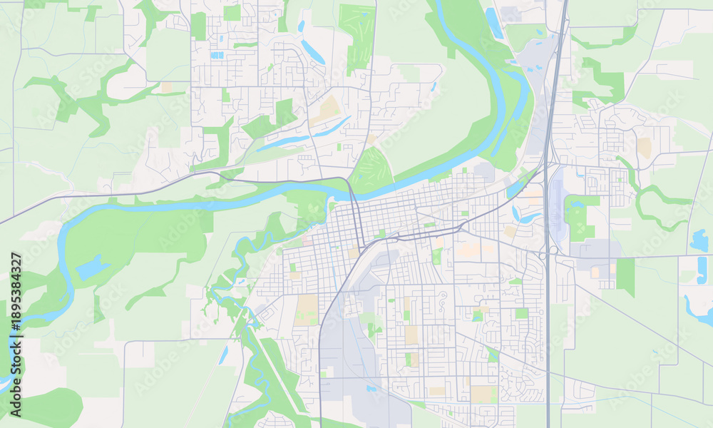 Obraz premium Albany Oregon map