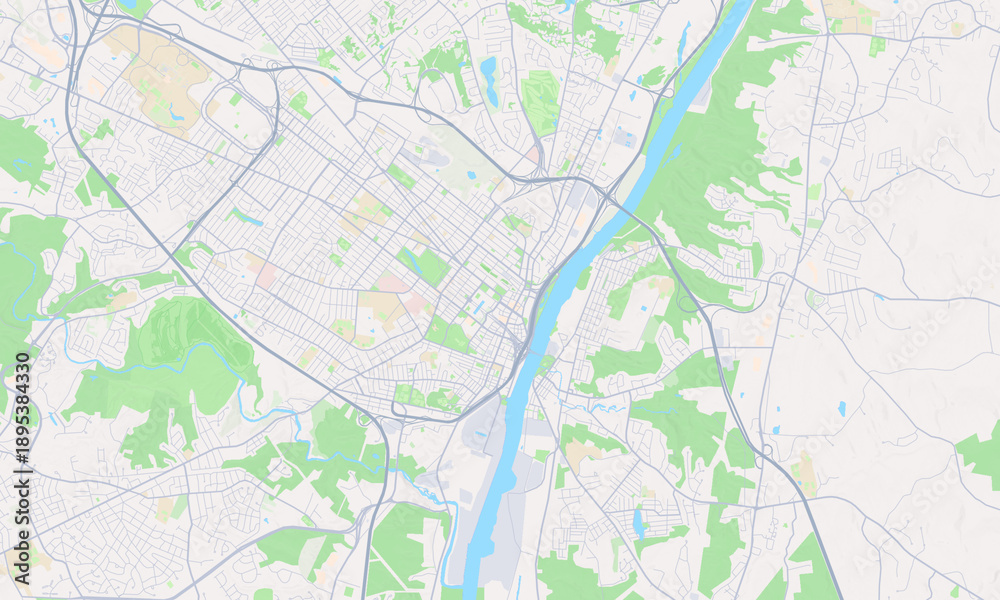 Obraz premium Albany New York map