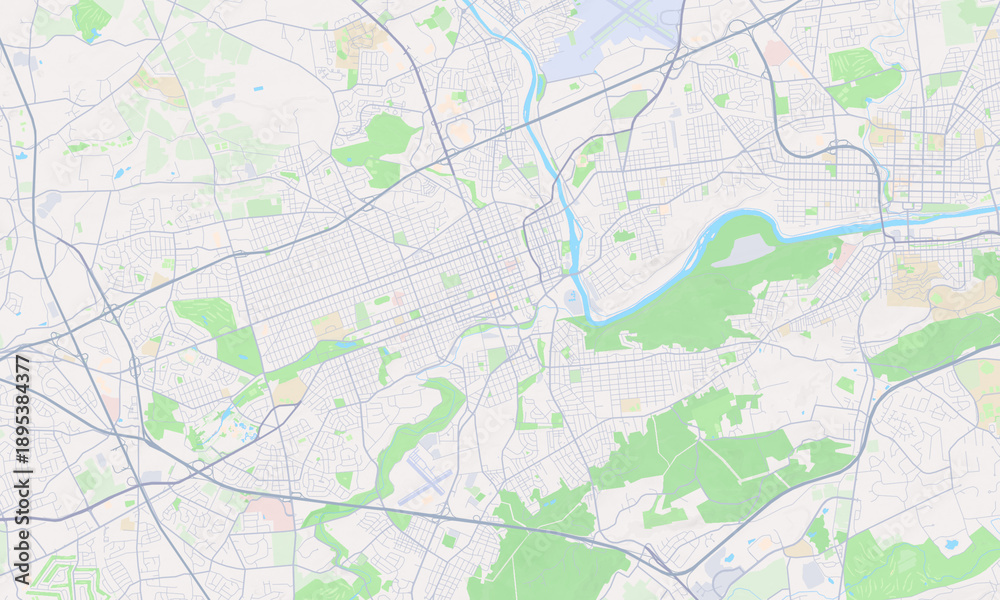 Fototapeta premium Allentown Pennsylvania map