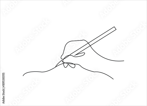 Ballpoint pen single line art template.