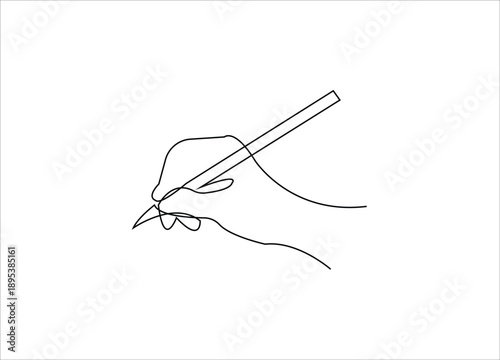 Ballpoint pen single line art template.