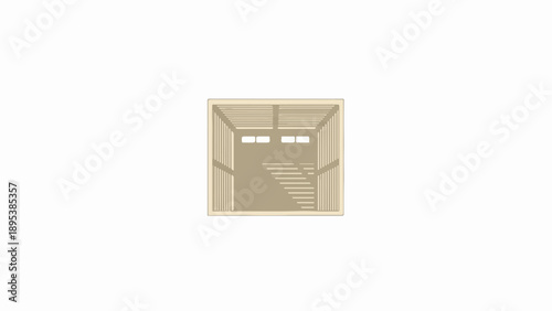 Empty room displays minimalist interior, bare walls, floor, bright light. Clean empty room offers versatile backdrop product display, architectural rendering. Concept empty room creative mockups,