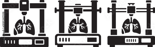 3D printer building lung model