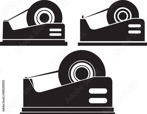 Tape dispensers with rolls of adhesive tape