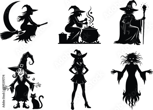 Fantasy Witch Silhouettes – Traditional & Modern Styles