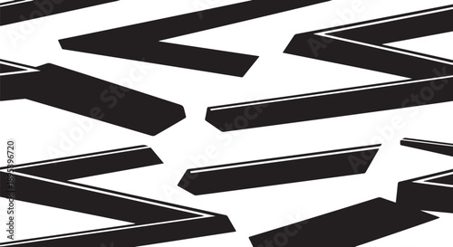 Black and white abstract geometric pattern background design element