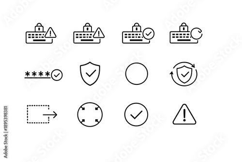 Vector semantic ux simple affordance image flow generation icon calm clarity warning