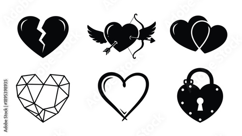 Four bicycle illustrations with varying shades a striking silhouette